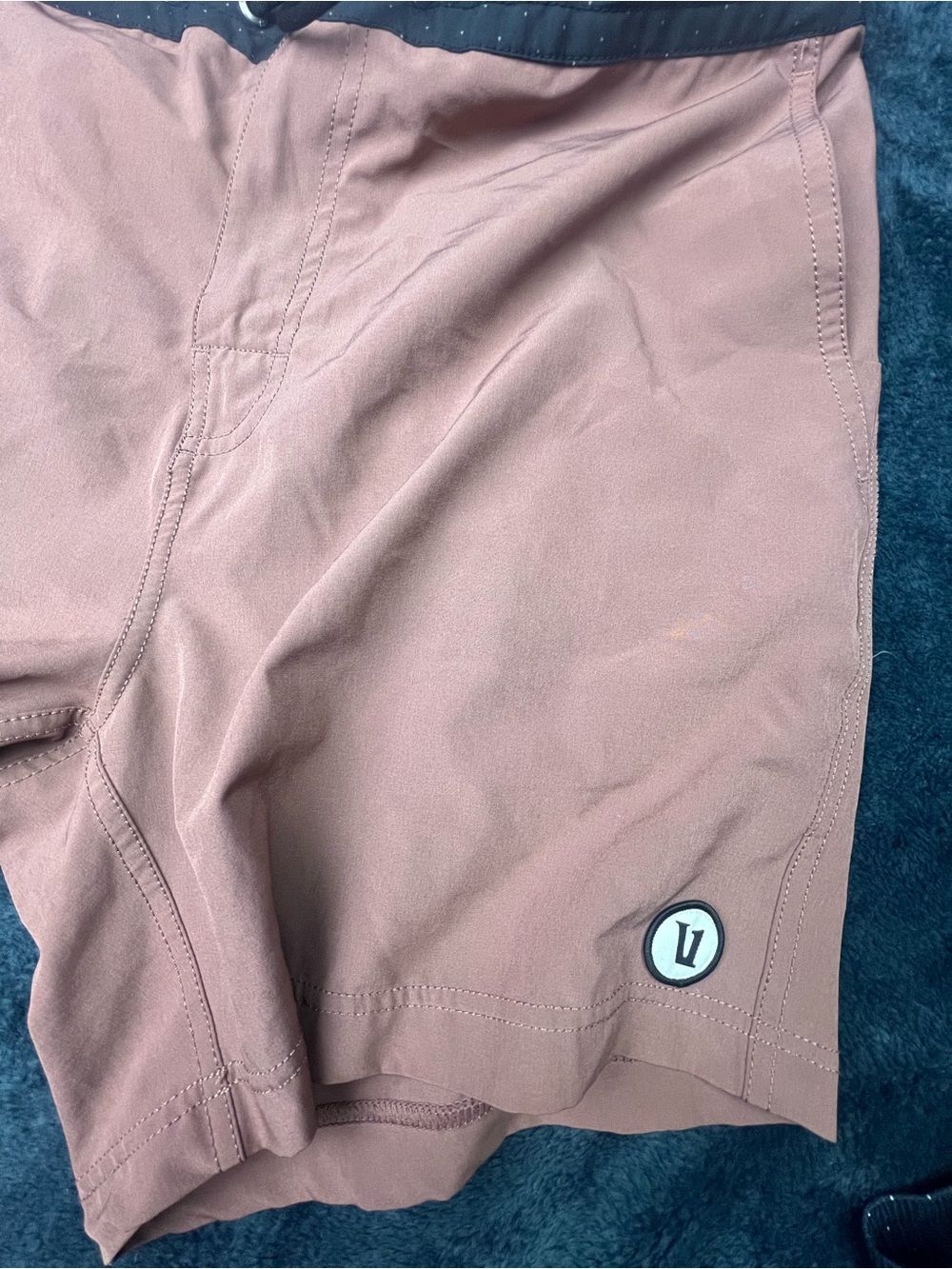 Vuori Men's Rust Boardshorts with Drawstring Waist - Picture 2 of 7